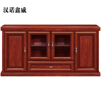 汉诺鑫威胡桃色餐边柜简约茶水柜四门1600*400*800[工厂现做 7天内发货]