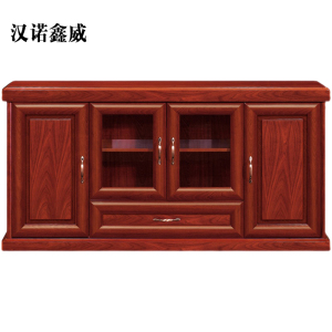 汉诺鑫威胡桃色餐边柜简约茶水柜四门1600*400*800[工厂现做 7天内发货]
