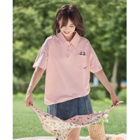 [1.5折价41元]唐狮新款polo衫女夏季短袖t恤女纯棉内搭打底超好看上衣