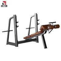 KLQ1038商用卧式下斜推胸训练架杠铃卧推举重床训练健身器材