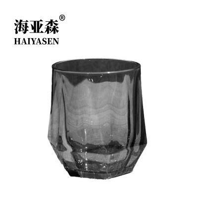 海亚森 TK-3118 玻璃六角杯 7.5*9cm(计价单位:个)烟灰色