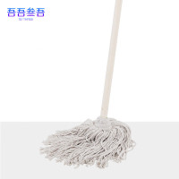 吾吾叁吾老式木杆棉线拖把头家用清洁墩布酒店物业商用圆头拖把