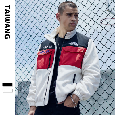 蒙洛里克棉衣男2020冬季新款男装外套棉衣欧美潮牌拼色刺绣印花棉服青年宽松棉袄TW-835