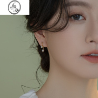JiMi手作小葡萄珍珠耳钉女短款14K包金精致温婉气质百搭简约耳夹