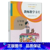 [正版]小学英语教师教学卡片5五年级英语下册人教版PEP版三年级起点小学英语教参教师教学卡片人教版英语5下配套教师卡片