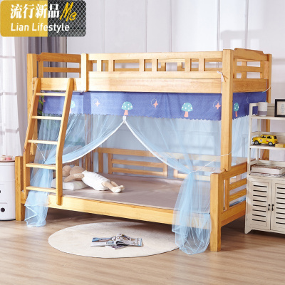 子母床1.5米家用梯形蚊帐上下床1.2m高低儿童床1.35m上下铺双层床 三维工匠