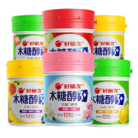 好丽友 木糖醇无糖口香糖101g*2瓶 [绿]超檬+苹果+蜜桃