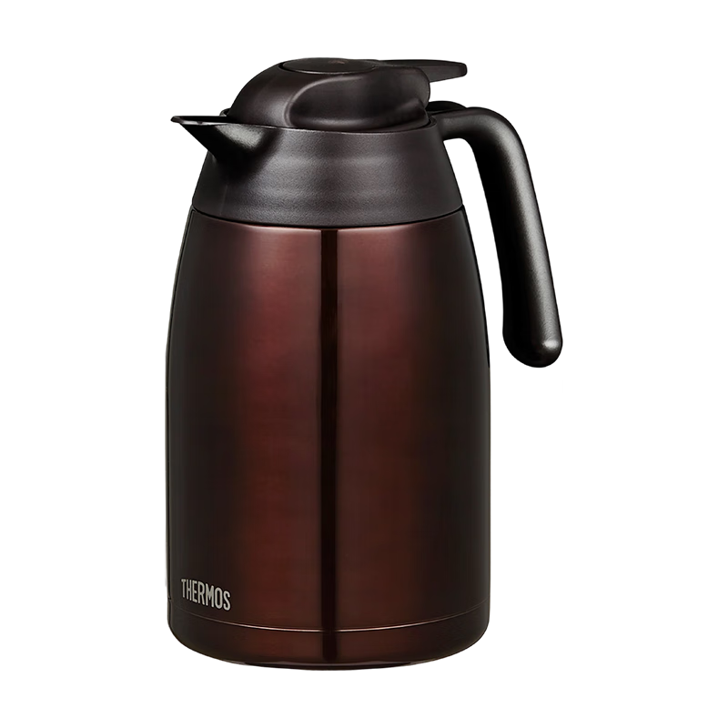膳魔師保温壶水壶大容量家用不锈钢办公热水瓶保温瓶真空暖水壶THV 咖啡色 1.5L