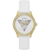 GUESS女士石英防水运动时尚手表韩版简约商务皮质表带三角切割 di