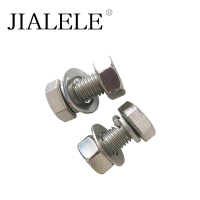 JIALELE 不锈钢螺丝穿钉带帽组合件强度6.8 M12*55 4个/套