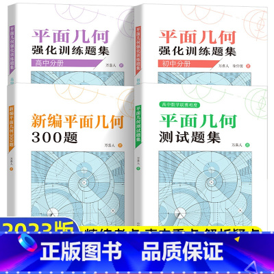 平面几何强化训练+300题(4册) 高中通用 [正版]中科大 初中数学平面几何强化训练题集 初中分册 万喜人解题规律方法