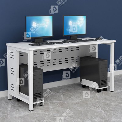 居将 钢架电脑桌培训桌机房电脑桌学习桌课桌 双人位C款