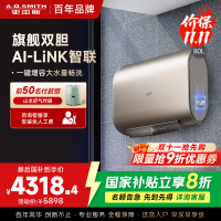 史密斯80升电热水器 家用 双胆扁桶 纤薄黑科技 大屏触控 双擎速热 E80HGDWi一级能效 储水式