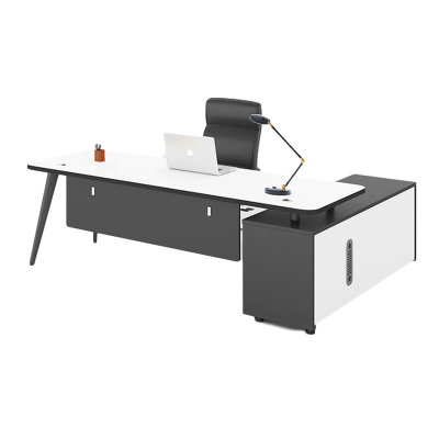 易企采 老板桌1.6m 办公家具老板桌办公桌现代简约经理主管桌组合现代大班台总裁桌1.6m