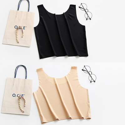 可莉允2件装大码抹胸200斤裹胸防走光冰丝薄款透气胖mm打底背心不跑夏季抹胸