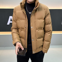 男装纯色简约立领羽绒服冬季新款男士休闲百搭羽绒保暖青年外套男