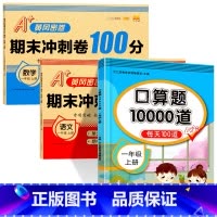 [3册]口算题10000道+小学语数试卷 小学一年级 [正版]一年级数学口算天天练人教版上册下册每日一练小学1年级数学同