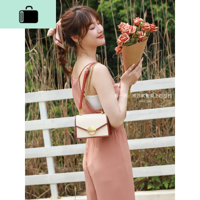 白色包包2020新款潮百搭钥匙包单肩斜挎包夏季ins链条女包小NEW LAKE女斜挎包