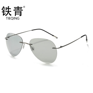 铁青无框变色偏光眼镜PG21 个