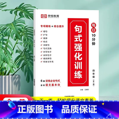 [四年级]句子强化训练 小学通用 [正版]荣恒小学语文句式强化训练大全通用版小学一二三四五六年级好词好句子训练专项练习优