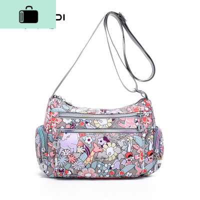 2019日韩斜挎包多层女包女式单肩包简约休闲潮女士包包花包NEW LAKE 梦幻森林女士单肩包