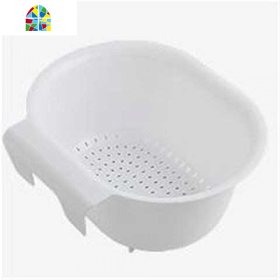 [沥水挂篮]可挂式水沥水架厨房洗菜篮水池滤塑料洗菜盆 FENGHOU 蓝色1个装