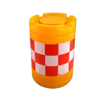 臻远ZY5072416防撞桶塑料隔离墩道路注水交通反光警示桶 滚塑400*700mm