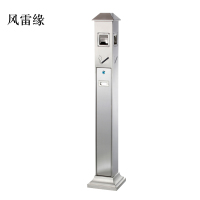 风雷缘不锈钢垃圾桶烟蒂柱灭烟桶带烟灰缸室外电梯口立式屋顶式不锈钢烟灰柱