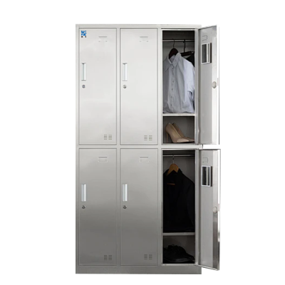 6门不锈钢更衣柜900*400*1800mm/201#0.5mm