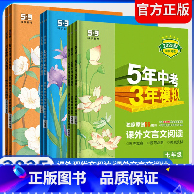 课外现代文与文言文组合训练 八年级/初中二年级 [正版]2025版五年中考三年模拟课外现代文文言文阅读训练人教版初中 生