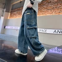 男童牛仔裤春秋款新款中大儿童装秋季休闲工装裤子男孩秋装潮