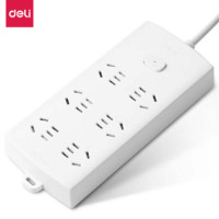 得力LX114(1.8)莹白系列延长线插座1.8米