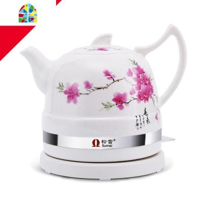 松雷SL-510B手动版陶瓷电水壶景德镇家用烧水自动断电开水电茶壶 FENGHOU SL-510B牵牛花1.0L烧水壶