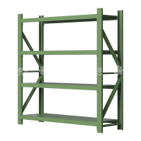 鑫星奈XXN4010307 仓储货架库房置物架重型货架军绿色主架2000*500*2000mm/300kg