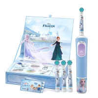 欧乐B儿童电动牙刷3-7岁乳牙期专用D103K冰雪奇缘款礼盒(含刷头*3)日常清洁生日礼物