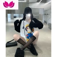 七斓连帽长袖T恤女装春季薄款设计感小众高级下衣失踪宽松中长款上衣