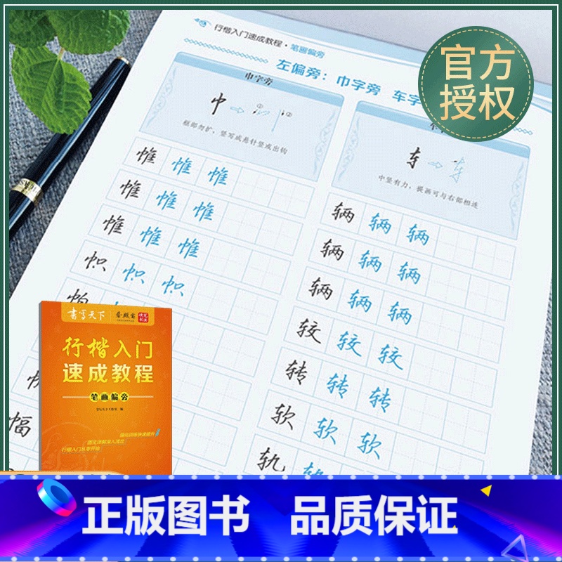 [正版]书写天下 行楷入门教程笔画偏旁素材蔡殿雷硬笔书法成人公务员字帖 钢笔字帖临摹初高行楷大学行楷字帖描红复写纸字帖
