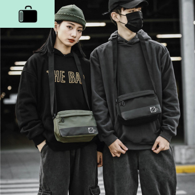 斜挎包男日系文艺单肩包女时尚潮流嘻哈小包学生背包个性复古挎包NEW LAKE