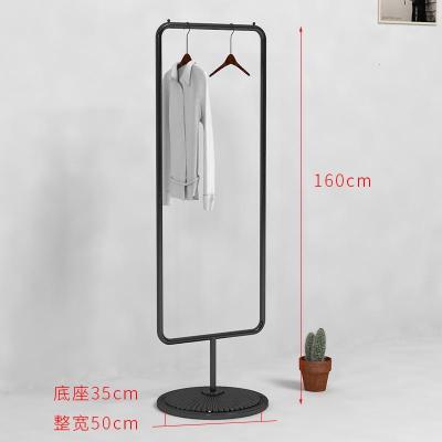 衣服架子服装店展示架衣架落地式组合铁艺中岛陈列架女装店货架D方形正挂50*35*160*官方标配