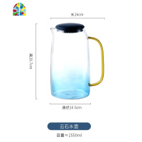 凉水壶套装家用玻璃 可高温果汁罐冷水壶大容量创意客厅凉水杯 FENGHOU 杯子2只装