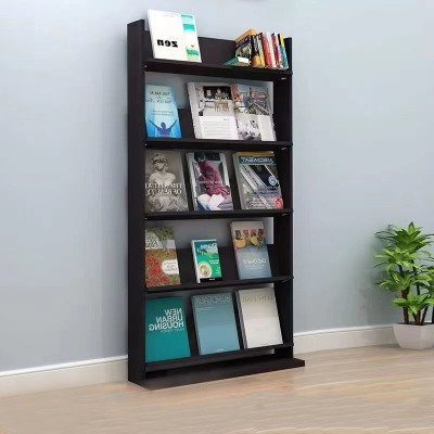 创世人 落地式木质书柜书报架资料宣传展示架