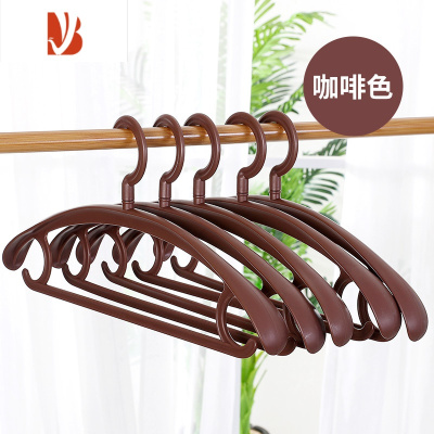 三维工匠10支加厚宽肩塑料衣架衣柜衣服挂成人家用衣撑大衣架晾晒衣架