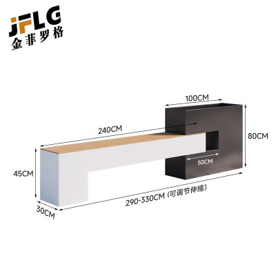 金菲罗格户外防腐木坐凳座椅花箱组合 花箱座椅290-330组合