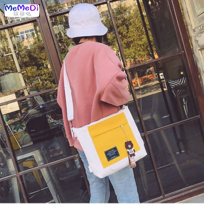 多用帆布包女韩版斜挎包文艺小清新双肩包学生书包ins单肩手提袋