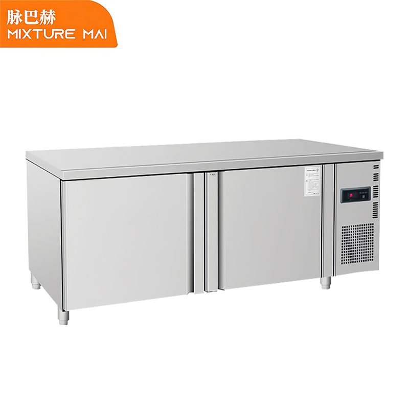 脉巴赫 风冷纯铜管保鲜冷冻工作台 厨房卧式操作台冰柜 厨房奶茶店设备 MBH-FLLDGZT-1.8
