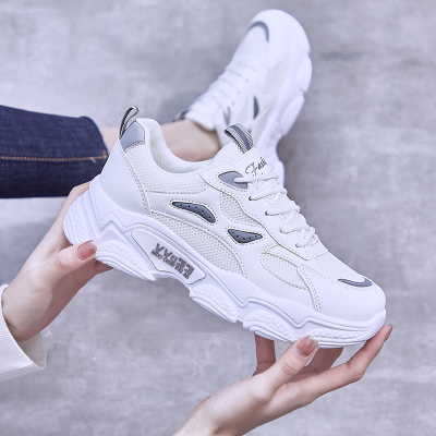 娜瑟微春季老爹女鞋子2021年新款百搭休闲小白网红运动ins潮鞋春款