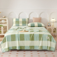 雅鹿无印风牛奶暖绒毯 聚酯纤维双层复合保暖舒适