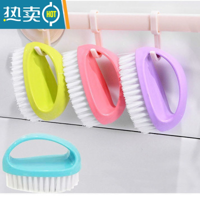 敬平蔬菜水果刷厨房洗水衣刷清洁刷塑料多用途洗鞋刷厨房清洁用小刷子 创意蛋形刷蓝色+黄绿色[共2把]