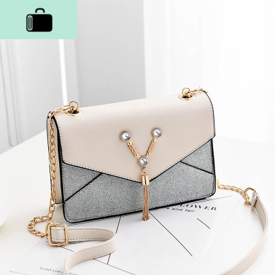 春夏小包包女2020新款韩版简约链条女包百搭单肩斜挎包亮片小方包NEW LAKE女斜挎包