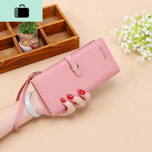 2020新款夏季女士长款韩版纯色简约学生时尚手拿包大容量手腕钱包NEW LAKE女手包